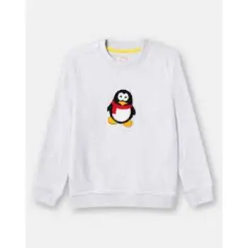 Embroidered Sweatshirt with Ribbed Hem For Boys 